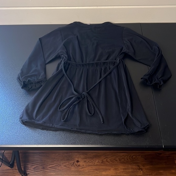 Times Two Maternity NWT Black Quarter Length Sleeve SZ Medium - Picture 3 of 7